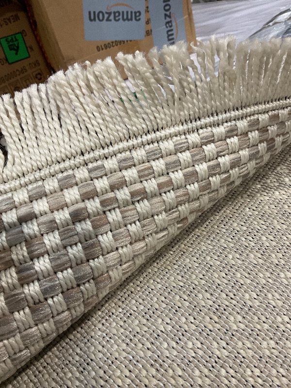 Photo 1 of **MAY BE DIRTY FROM TRANSPORT **Loloi Amber Lewis Malibu Collection MAB-05 Tan/Dove 8'-10" x 12'-2" Area Rug
