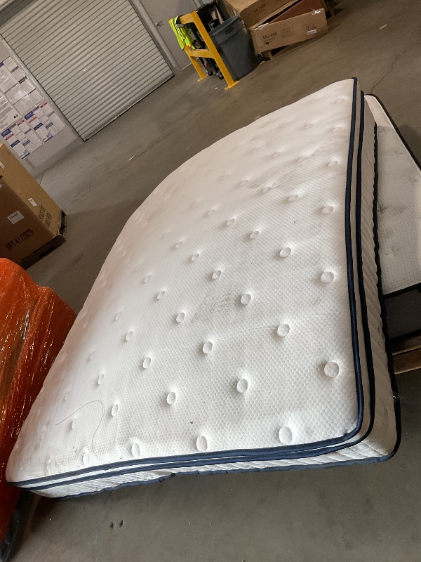 Photo 1 of **DIRTY FROM TRANSPORT**King Size Mattress 12 Inch, King Mattress  Pocket Spring and Soft Foam, Pressure Relief and Ultimate Motion Isolation, Medium Firm