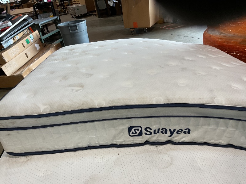 Photo 1 of **DIRTY FROM TRANSPORT**King Size Mattress 12 Inch, King Mattress  Pocket Spring and Soft Foam, Pressure Relief and Ultimate Motion Isolation, Medium Firm