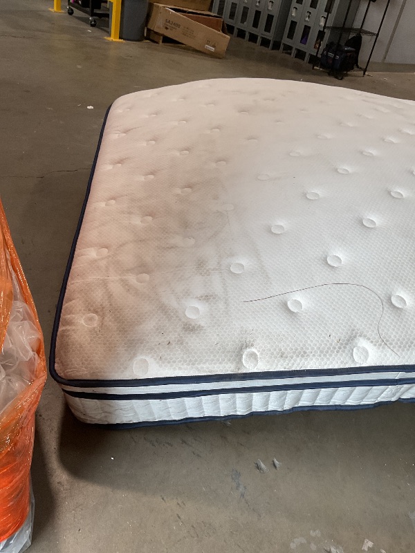Photo 1 of **DIRTY FROM TRANSPORT**King Size Mattress 12 Inch, King Mattress  Pocket Spring and Soft Foam, Pressure Relief and Ultimate Motion Isolation, Medium Firm