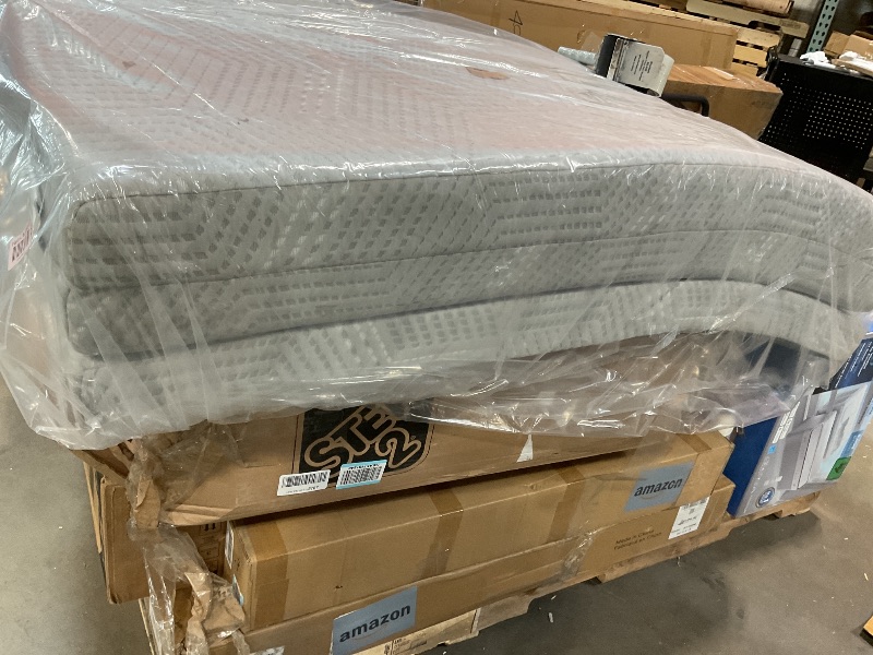 Photo 1 of **DIRTY FROM TRANSPORT**MLILY Tri-Fold Memory Foam Mattress, 4 inch Queen Folding Mattress with Collapsible and Washable Cover, Travel and Guest Mat, 80"×60"×4", Grey