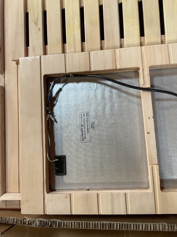 Photo 1 of 1-Person Far-Infrared Home Sauna - Relaxing Sauna Spa Room with Tempered Glass Door, Energy Efficient Design, 6 Hearing Plates, Easy Assembly, and 27.5 * 32.6 * 62.2in