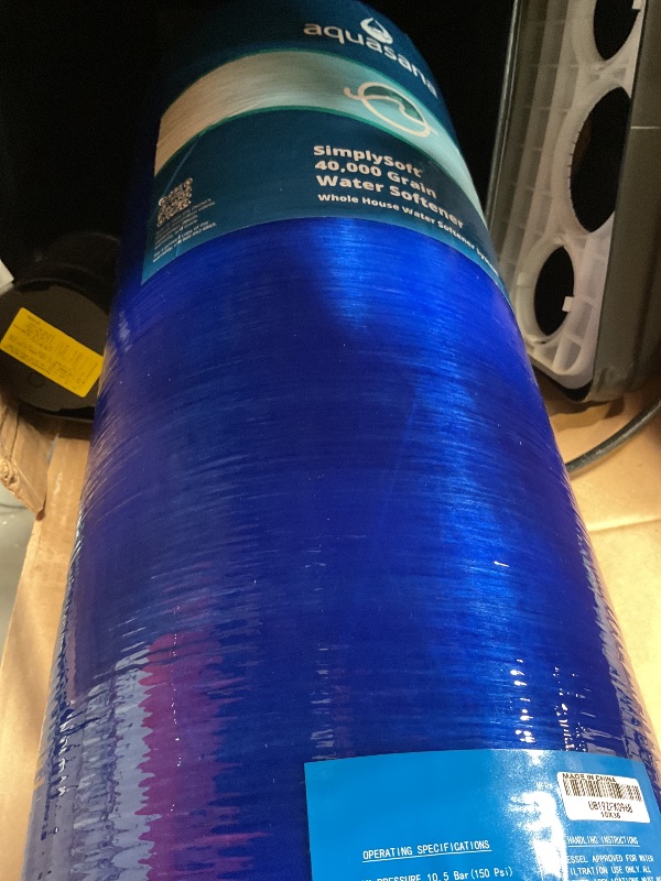 Photo 1 of Aquasana SimplySoft® 40,000 Grain Water Softener - Whole House Hard Water Reduction - Base Tank & Cabinet System WH-SF40-BASE