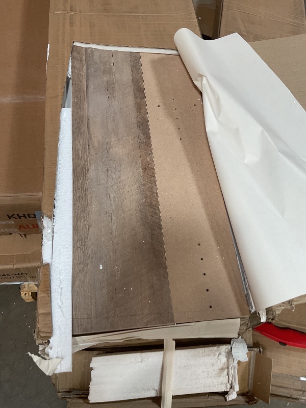 Photo 1 of **BOX 2/2**Sauder Cannery Bridge Entertainment Wall, for TVs up to 70", Lintel Oak Finish