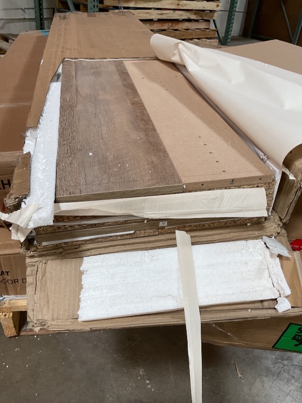 Photo 1 of **BOX 2/2**Sauder Cannery Bridge Entertainment Wall, for TVs up to 70", Lintel Oak Finish