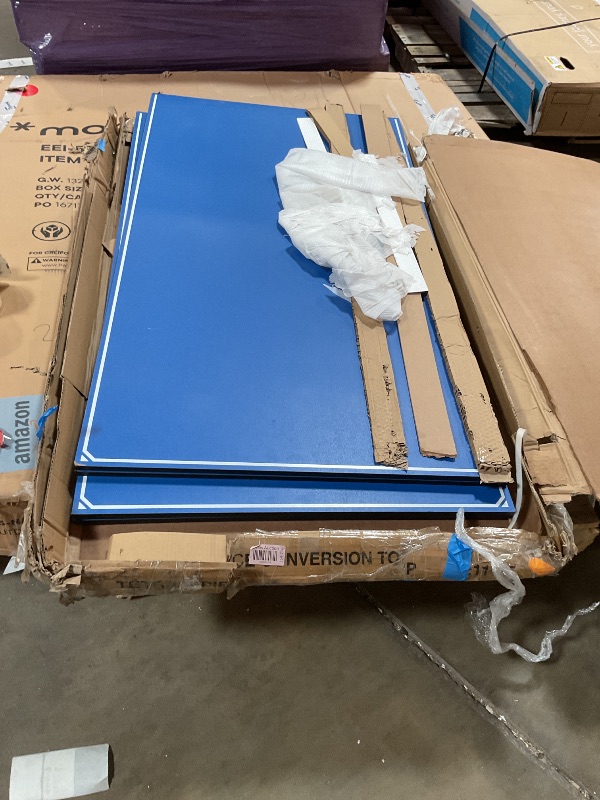 Photo 1 of **ONLY THE TABLETOP**Ping Pong Conversion Top with Net Set for Billiard and Pool Tables - Regulation Top Converts Billiards into Ping Pong Table - Includes Foam Padding for Protection - Steel Frame Option