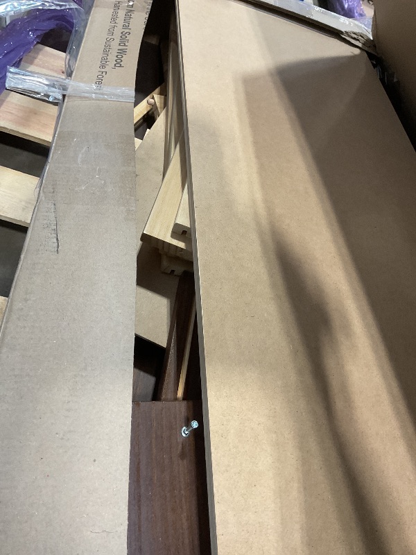Photo 1 of 6-Drawer Groove Handle Solid Wood Dresser - Walnut