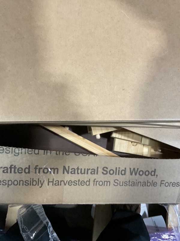 Photo 1 of 6-Drawer Groove Handle Solid Wood Dresser - Walnut