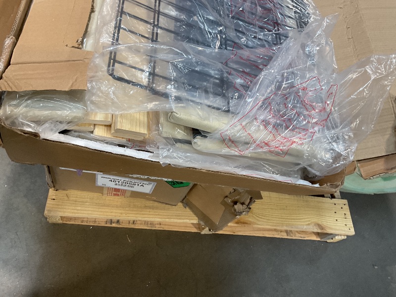 Photo 1 of *FOR PARTS ONLY* Feonase Upholstered Full Size Bed Frame with 4 Storage Drawers, Large Wingback Storage Headboard, No Box Spring Needed, Black