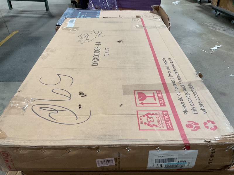 Photo 1 of **SELLING FOR PARTS. ONE OF FOUR BOXES**Solaste 7 Piece Patio Furniture Set, All Weather Wicker Patio Conversation Sets with Cushion Seat & Pillows, Outdoor Dining Set, Patio Furniture Outdoor Sectional, Light Grey