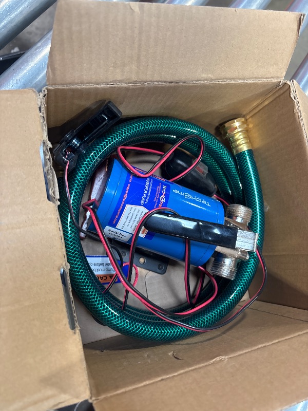 Photo 1 of 12V Portable Electric Utility Water Transfer Pump, with ON/OFF Switch and Suction Hose Kit.