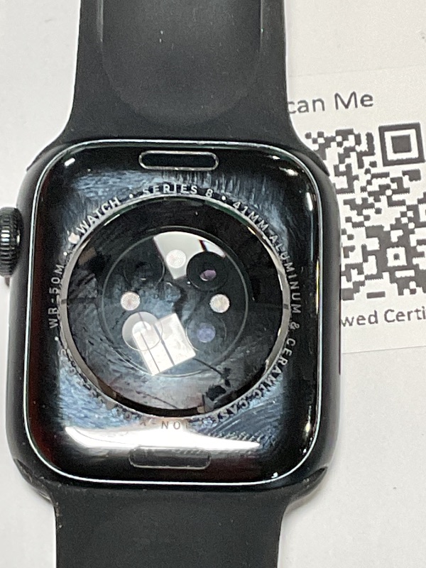 Photo 1 of *FOR PARTS ONLY/ LOCKED* Apple Watch Series 8 [GPS + Cellular 41mm] Midnight Aluminum Case with Midnight Sport Band S/M (Renewed Premium)