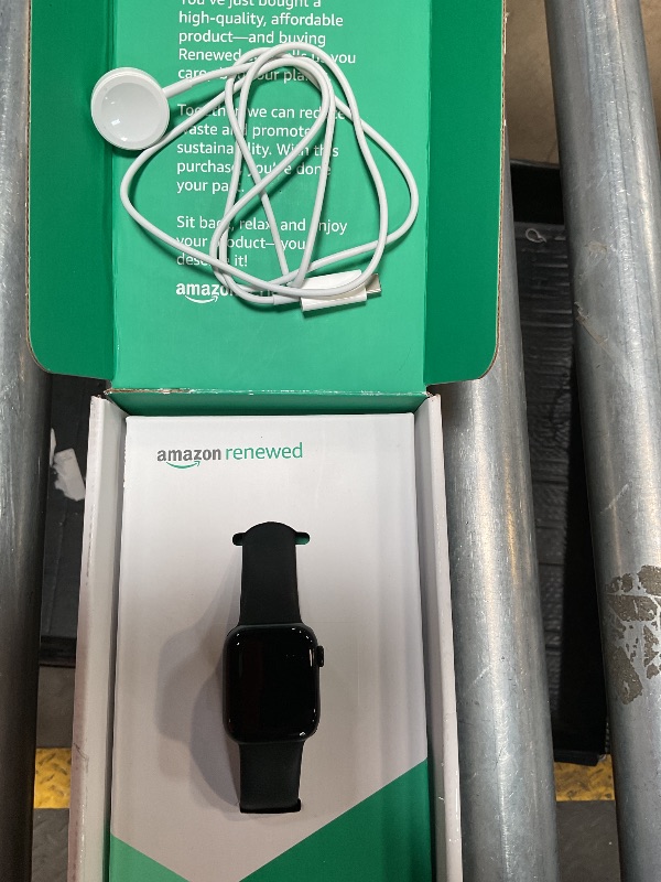 Photo 1 of *FOR PARTS ONLY/ LOCKED* Apple Watch Series 8 [GPS + Cellular 41mm] Midnight Aluminum Case with Midnight Sport Band S/M (Renewed Premium)