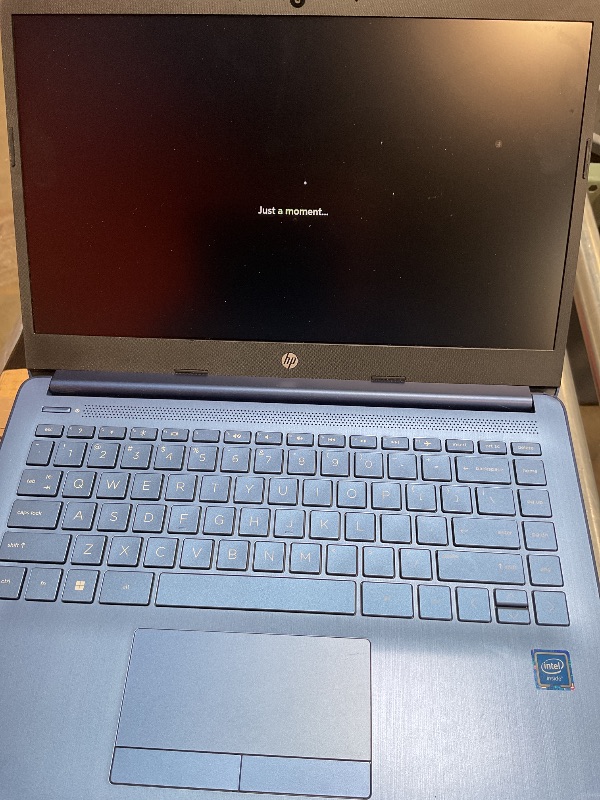 Photo 1 of *MISSING CHARGER* HP Stream 14 inch Windows Laptop Intel Processor N4120 4GB RAM 64GB eMMC Blue