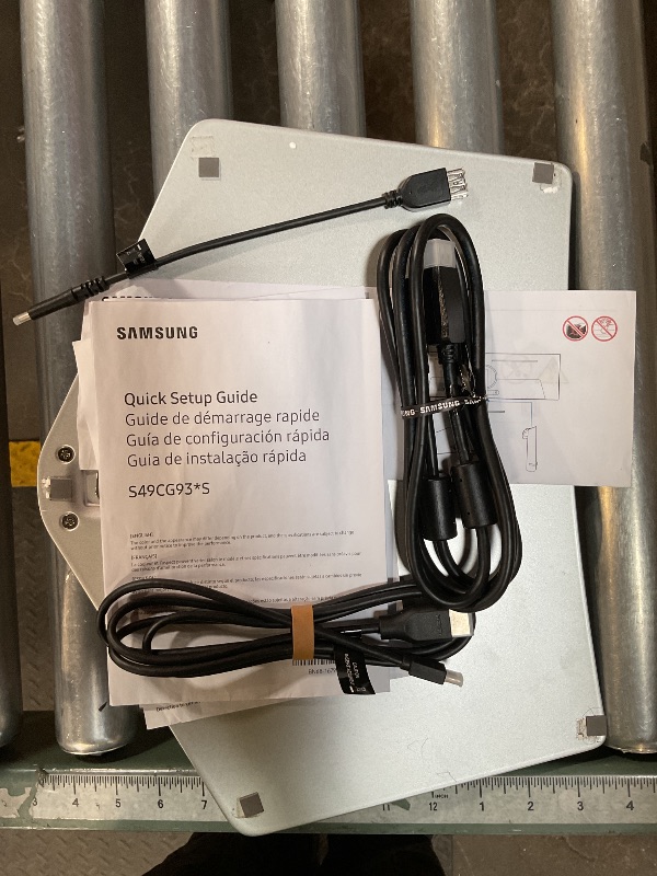 Photo 1 of *****PARTS ONLY DOES NOT TURN ON*****Samsung 49" Odyssey OLED (G93SC) Series Curved Gaming Monitor w QD-OLED, 240Hz, 0.03ms, DQHD, G-Sync Compatible, AMD FreeSync Premium Pro,Height Adjustable Stand,3 Yr Warranty,LS49CG932SNXZA