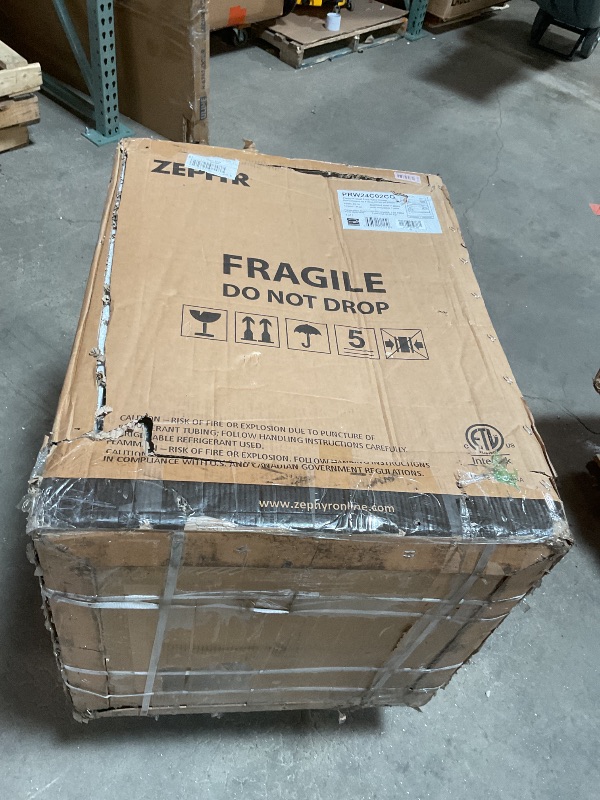 Photo 1 of **INNER GLASS DOOR BROKE. SELLING FOR PARTS**Zephyr PRW24C02C Presrv 24 Inch Wide 45 Bottle Capacity Built-In/Free Standing Dual Zone Wine Cooler with Vibration Dampening System - Stainless Steel