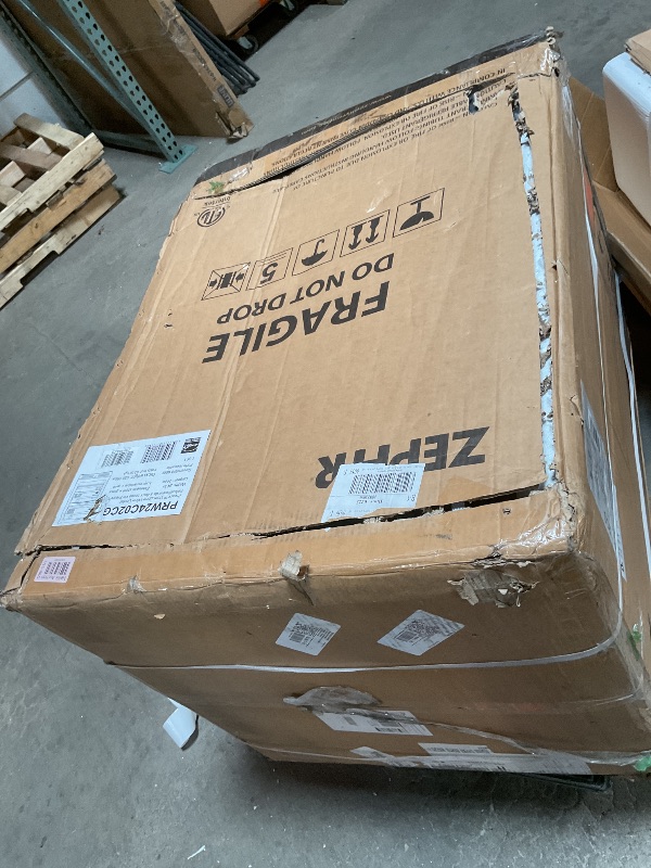 Photo 1 of **INNER GLASS DOOR BROKE. SELLING FOR PARTS**Zephyr PRW24C02C Presrv 24 Inch Wide 45 Bottle Capacity Built-In/Free Standing Dual Zone Wine Cooler with Vibration Dampening System - Stainless Steel