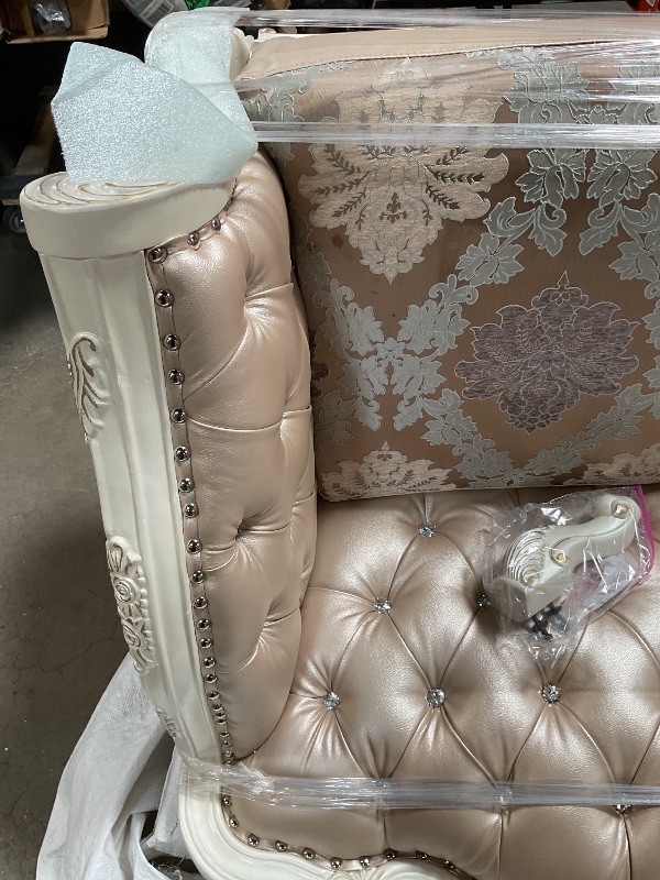 Photo 1 of **MISSING 3 LEGS**FANCY LOOKING COUCH
