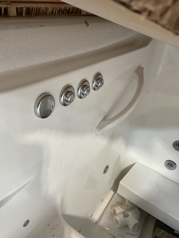 Photo 1 of ANZZI Walk in Tub 27" x 53" Right Drain Fully Loaded Tub, Air Jets & Whirlpool Massage Jets Hot Tub, Quick Fill, 6 Setting Handheld Shower Sprayer, Aromatherapy, Bath Pillow, LED Light (AMZ3053LWD)
