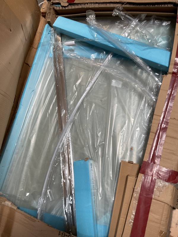 Photo 1 of **SELLING FOR PARTS. ONE OF THE GLASS DOORS IS BROKEN**glass shower door 