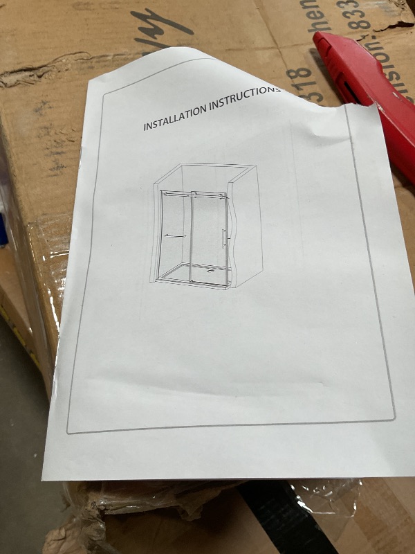 Photo 1 of **SELLING FOR PARTS. ONE OF THE GLASS DOORS IS BROKEN**glass shower door 