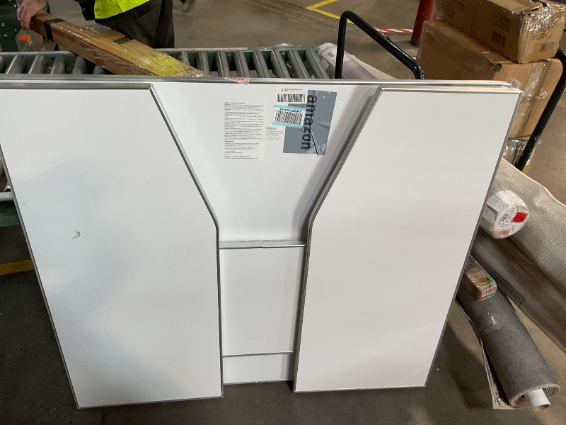 Photo 1 of **MISSING TOP SHELF. CRACKED ON CORNER**PORTABLE BAR - WHITE LAMINATE - 4 FT.