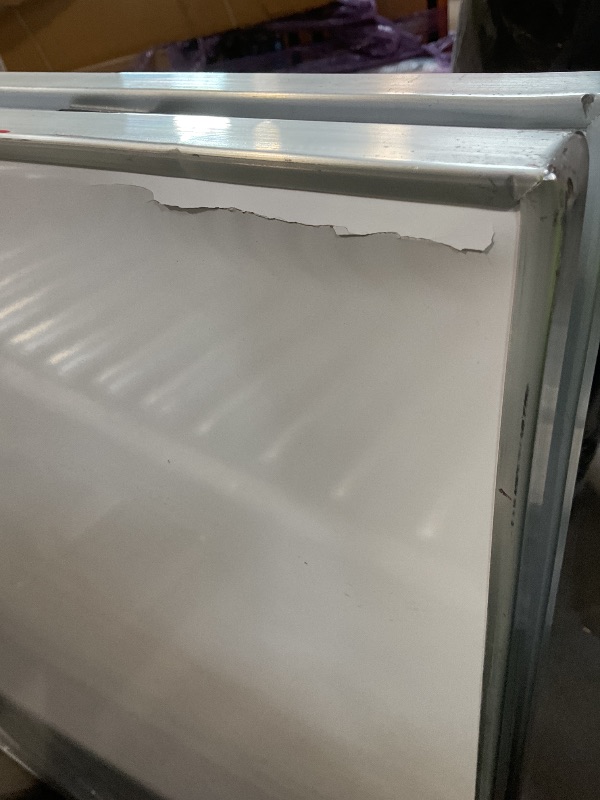 Photo 1 of **MISSING TOP SHELF. CRACKED ON CORNER**PORTABLE BAR - WHITE LAMINATE - 4 FT.