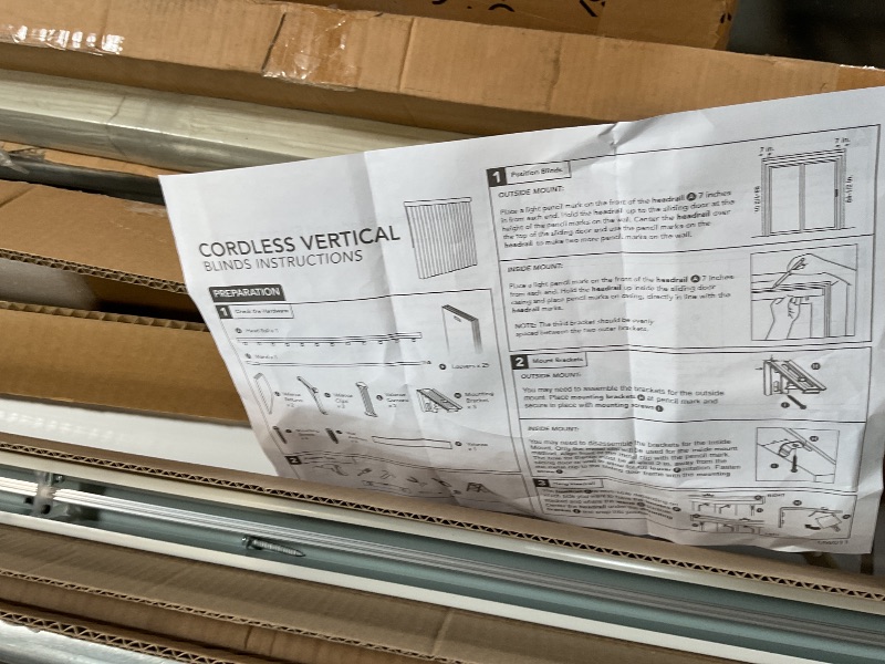 Photo 1 of **DIRTY SCREWS**Ready-made blinds and shades, pull sideways covers large windows and doors