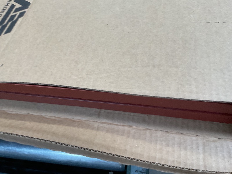 Photo 1 of 14 1/2"W x 60"H Mid-America Vinyl, Standard Size Cathedral Top Center Mullion, Open Louver Shutter, w/Installation Shutter-Lok's & Matching Screws (Per Pair), 027 - Burgundy Red