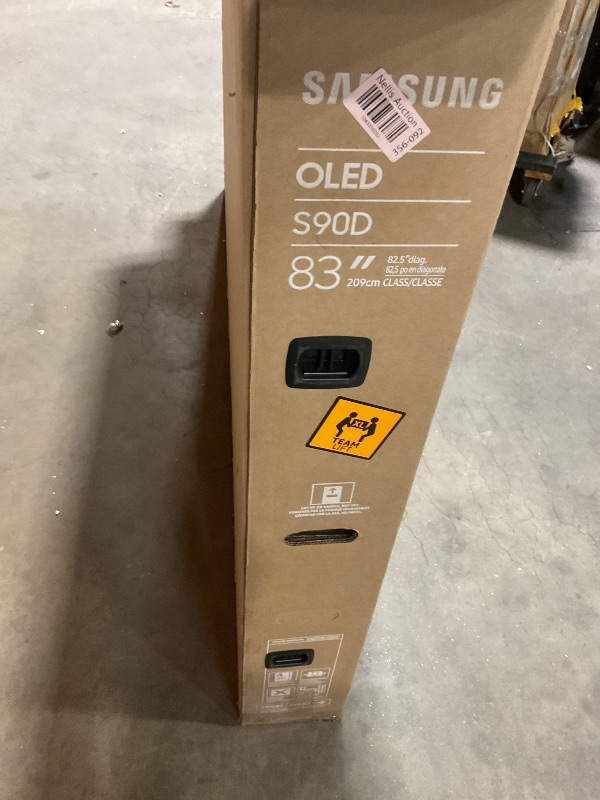Photo 1 of **DAMAGE TO SCREEN. SELLING FOR PARTS**Samsung 83-Inch Class OLED 4K S90D Series HDR+ Smart TV w/Dolby Atmos, Object Tracking Sound Lite, Motion Xcelerator, Real Depth Enhancer, 4K AI Upscaling, Alexa Built-in (QN83S90D, 2024 Model)