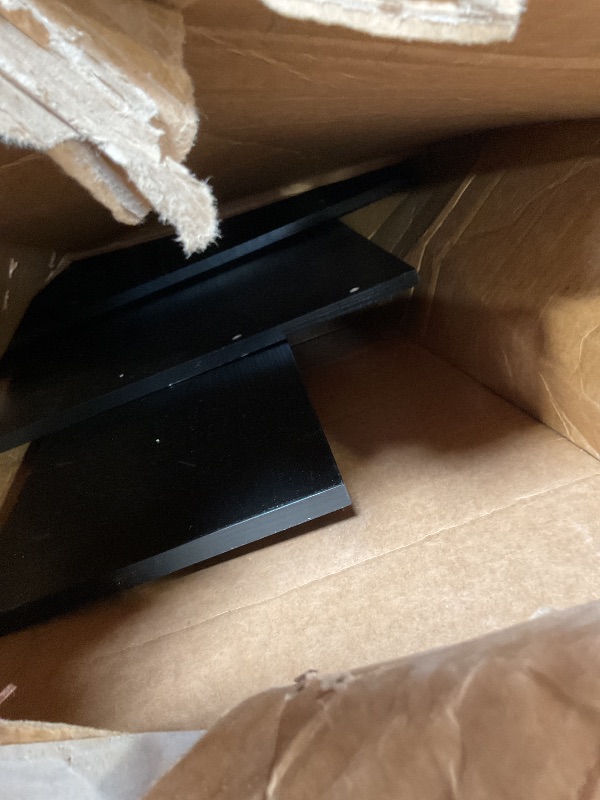 Photo 1 of **SELLING FOR PARTS AS PARTIAL SET**ODK 53 Inch L Shaped Desk with LED Lighting, Reversible Gaming Desk with Power Outlets, Cornor Computer Table with Storage Shelves & Bag & Iron Hook, Home Office Table for Writing, Study, Black