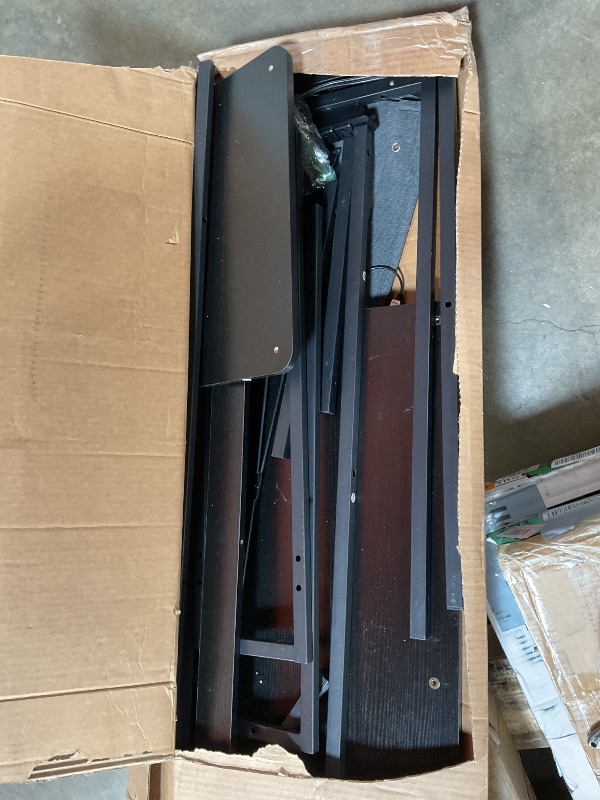 Photo 1 of **SELLING FOR PARTS AS PARTIAL SET**ODK 53 Inch L Shaped Desk with LED Lighting, Reversible Gaming Desk with Power Outlets, Cornor Computer Table with Storage Shelves & Bag & Iron Hook, Home Office Table for Writing, Study, Black