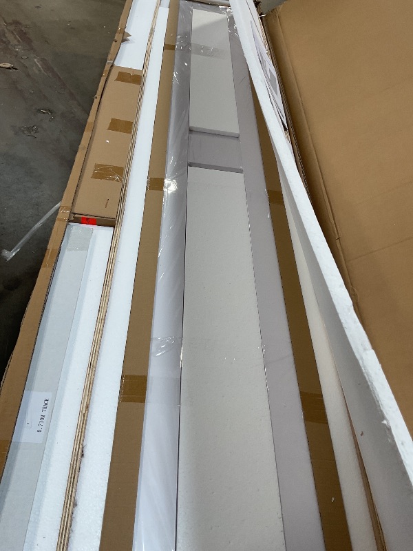 Photo 1 of *ONLY 2 PANELS* Bifold Barn Door 48" x 84", MDF Bi-Fold Sliding Closet Doors with Hardware Kit Included, Pre-Finished Easy Assembly, Water-Proof PVC Surface & Save Space, H-Frame, 56" Track for 4 Doors,White