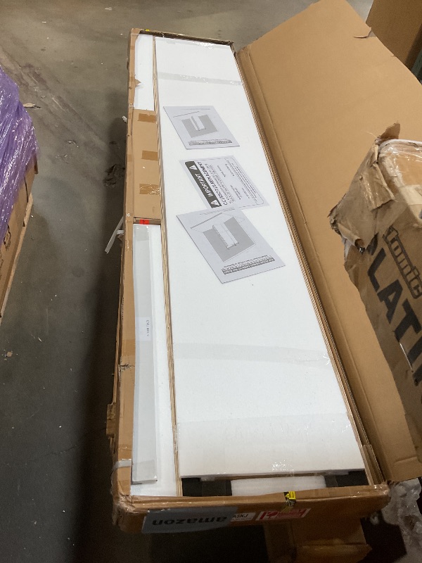 Photo 1 of *ONLY 2 PANELS* Bifold Barn Door 48" x 84", MDF Bi-Fold Sliding Closet Doors with Hardware Kit Included, Pre-Finished Easy Assembly, Water-Proof PVC Surface & Save Space, H-Frame, 56" Track for 4 Doors,White