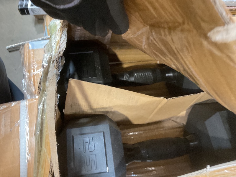 Photo 1 of **MISSING THE STORAGE RACK**CAP Barbell 150 LB Coated Hex Dumbbell Weight Set with Vertical Storage Rack | Black Handle