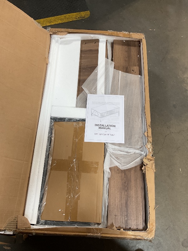 Photo 1 of *FOR PARTS ONLY* MilleLoom Coffee Table, 43" Lift Top Coffee Table with 2 Hidden Storage Compartment, Wooden Center Table with Soft Close Lift Tabletop, Farmhouse Coffee Table for Living Room