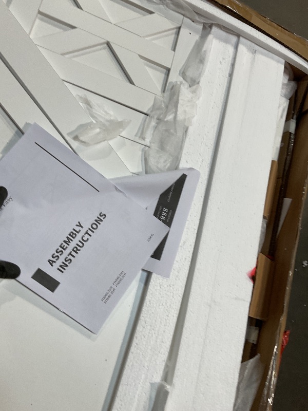 Photo 1 of **SELLING FOR PARTS. MAJOR DAMAGE **DWVO Farmhouse Coffee Table with Storage: Wooden Square Center Table with Sliding Barn Door, Small Living Room Table Light Oak