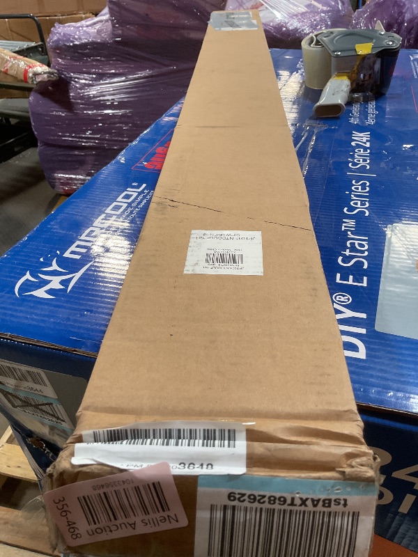 Photo 1 of **MAJOR DAMAGE. SELLING FOR PARTS **LazBlinds No Tools No Drill Cordless Cellular Shades, Top Down Bottom Up (TDBU) Honeycomb Shades for Home, Light Filtering Thermal Insulation Blinds for Windows, 58" W x 64" H, Grey