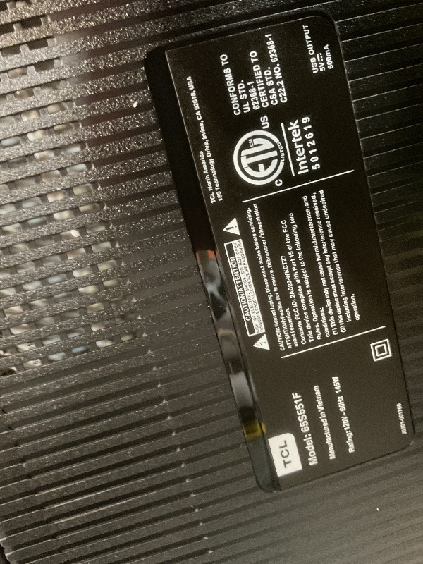 Photo 1 of **SELLING FOR PARTS AS SCREEN IS DAMAGED**TCL 65-Inch Class S5 UHD 4K LED Smart TV with Fire TV (65S551F, 2024 Model), Dolby Vision, HDR PRO+, Dolby Atmos, Alexa Built-in with Voice Remote, Apple AirPlay 2 Compatibility, Streaming Television