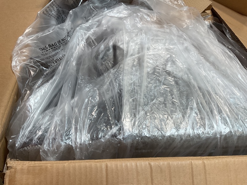 Photo 1 of **SELLING FOR PARTS AS PARTIAL SET **Phoenix Home Manual Recliner Chair with Massage and Heat Ergonomic Overstuffed Breathable Fabric Reclining Chair with 2 Side Pockets, 2 Cup Holders, Remote Control, Living Room, Bedroom, Gray