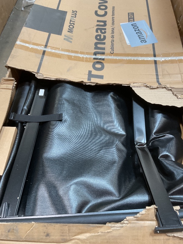 Photo 1 of **MAJOR DAMAGE. SELLING FOR PARTS**MOSTPLUS Tri Fold Soft Truck Bed Tonneau Cover Compatible for 2004 2005 2006 2007 Chevrolet Chevy Silverado/GMC Sierra 1500 2500 3500 Fleetside 5.8 FT On Top