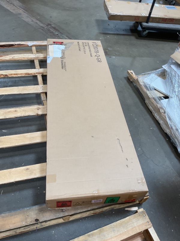 Photo 1 of *SLATS ARE DAMAGED* Novilla Queen Size Bed Frame Upholstered Platform Queen Bed Frame with Adjustable Headboard, Strong Weight Capacity, No Box Spring Needed, Easy Assembly, Grey