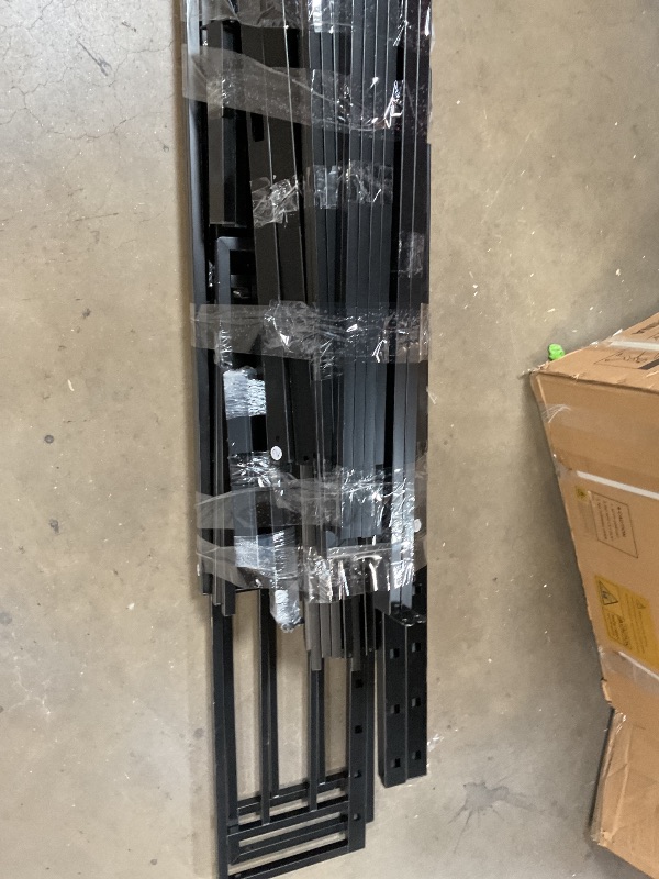 Photo 1 of **SELLING FOR PARTS AS PARTIAL SET **Bellemave Triple Bunk Bed for Kids, Detachable Metal Twin Over Twin Over Twin Bunk Bed with Guardrails, Built-in Ladder, Shelf, Converts to 3 Separate Twin Beds, Easy Assembly (Black)