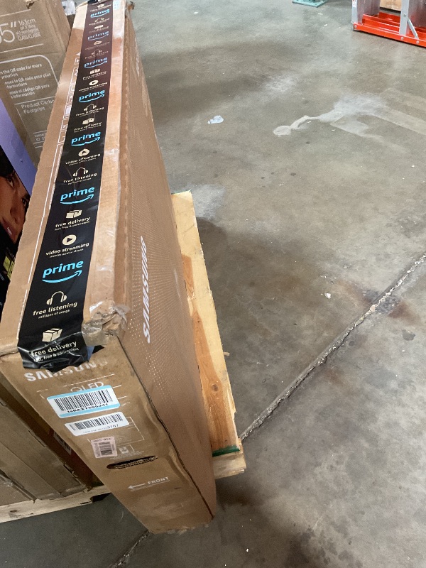 Photo 1 of **MAJOR DAMAGE. SELLING FOR PARTS**SAMSUNG 43-Inch Class Neo QLED 4K QN90F Series, Vision AI, Mini LED Smart TV (2025 Model, 43QN90F) Neo Quantum HDR+, Object Tracking Sound Lite w/Dolby Atmos, Glare Free, Gaming Hub, Alexa Built-in