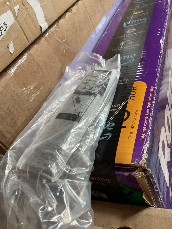 Photo 1 of **MAJOR DAMAGE. SELLING FOR PARTS**SAMSUNG 43-Inch Class Neo QLED 4K QN90F Series, Vision AI, Mini LED Smart TV (2025 Model, 43QN90F) Neo Quantum HDR+, Object Tracking Sound Lite w/Dolby Atmos, Glare Free, Gaming Hub, Alexa Built-in