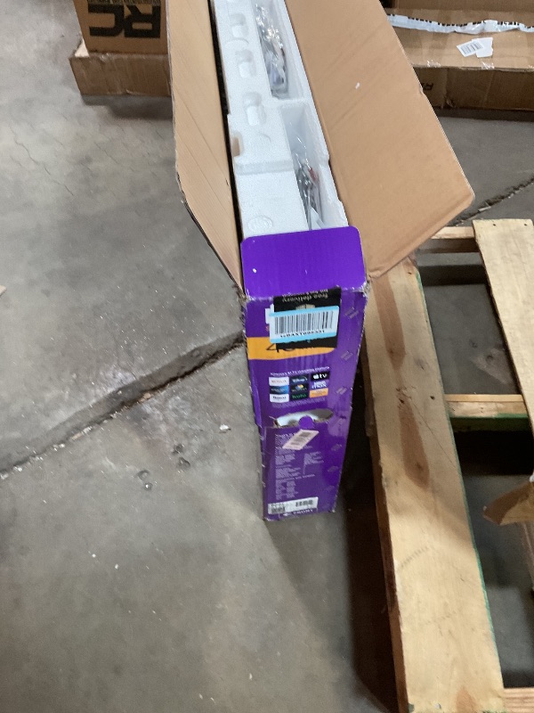 Photo 1 of **SELLING FOR PARTS. MAJOR DAMAGE **Roku Smart TV – 43-Inch Select Series 4K HDR RokuTV with Roku Enhanced Voice Remote, Brilliant 4K Picture, Automatic Brightness, & Seamless Streaming – Live Local News, Sports, Family Entertainment