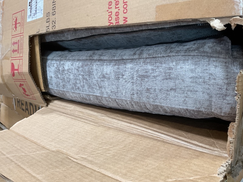 Photo 1 of **2 BIG CUSHIONS. SELLING AS PARTS IN PARTIAL SET **JUMMICO Sectional Couches for Living Room, U Shaped Couch with Chenille Fabric, 4 Seat Modern Sofa with Removable Pillows for Apartment and Small Space (Fabric, Grey)