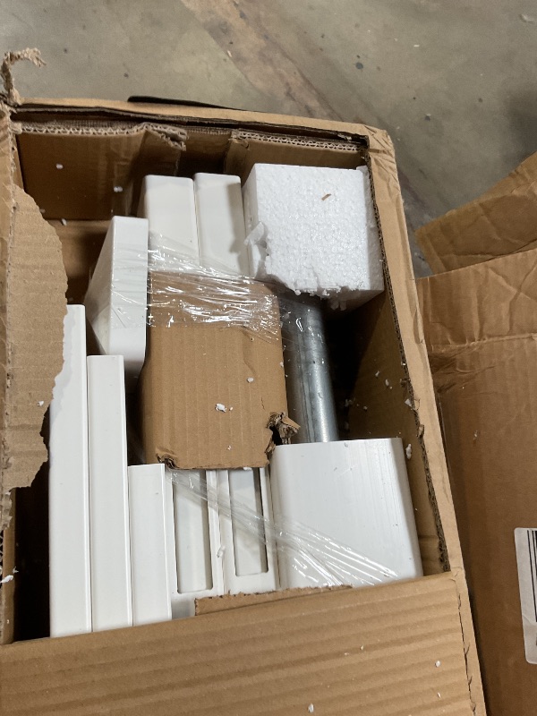 Photo 1 of 4ft H x 6ft W (1 Panel + 1 Post) No Dig WamBam Sturbridge Fence Kit, White Vinyl Picket Fence Panel, Easy DIY Installation Fence Panel Kit, Durable Outdoor Fence for Yard or Pool, BL19103