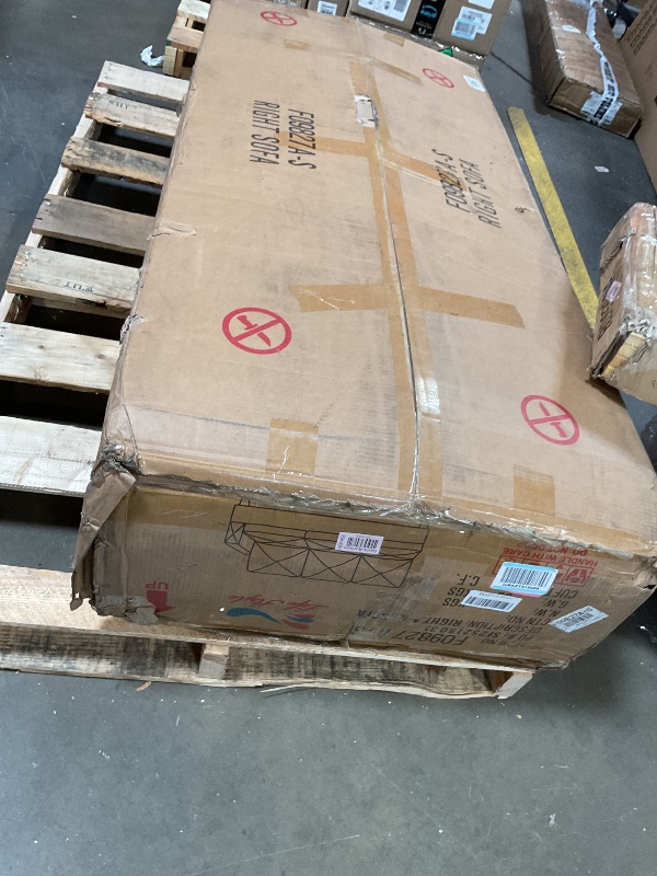 Photo 1 of **SELLING FOR PARTS AS PARTIAL SET **UbMelt Sectional Couch L Shaped Couch Comfy Futon Bed Upholstered Faux Leather 3 Pieces Living Room Furniture Sets with Ottoman and High Density Sponges for Living Room, Deep Blue