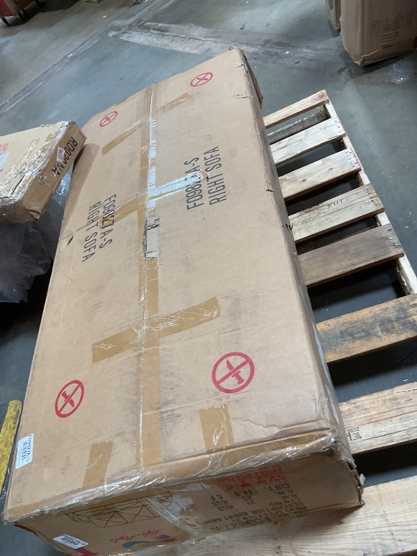 Photo 1 of **SELLING FOR PARTS AS PARTIAL SET **UbMelt Sectional Couch L Shaped Couch Comfy Futon Bed Upholstered Faux Leather 3 Pieces Living Room Furniture Sets with Ottoman and High Density Sponges for Living Room, Deep Blue